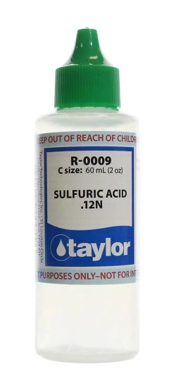 Taylor Sulfuric Acid .12N #9 - 2 Oz. (60 ML) Dropper Bottle - R-0009-C