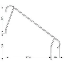 S.R. Smith Meridian Stair Rail Standard Single 6 S.R. Smith Meridian Stair Rail Standard Single -Swimming Pool Supplies S R Smith Meridian Stair Rail Standard Single S R Smith 3