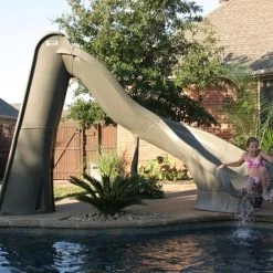 S.R. Smith Turbo Twister Pool Slide Sandstone Right Curve -Swimming Pool Supplies S R Smith TurboTwister Right Curve Pool Slide Sandstone S R Smith 2