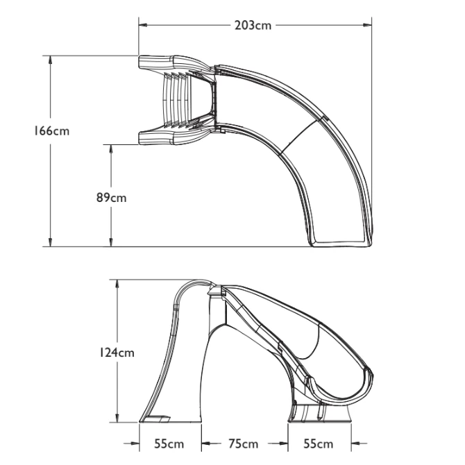 S.R. Smith Cyclone Pool Slide Sandstone Right Curve 2 S.R. Smith Cyclone Pool Slide Sandstone Right Curve - Image 2