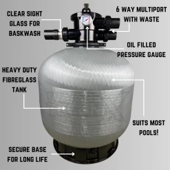 Water TechniX Media Filter Aspire 25 Inch 40mm -Swimming Pool Supplies Water TechniX Media Filter Aspire 25 inch 40mm Water TechniX 10