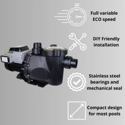 Water TechniX Pump VorteX Variable Speed 1.5HP -Swimming Pool Supplies Water TechniX Pump VorteX ECO Variable Speed 1 5HP Retrofit Astral Viron P320 CTX Water TechniX 10