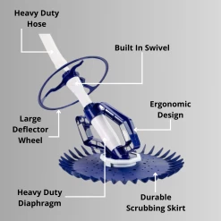 Water TechniX Rapid Automatic Pool Cleaner W/ 10m Hose 17 Water TechniX Rapid Automatic Pool Cleaner W/ 10m Hose -Swimming Pool Supplies Water TechniX Rapid Automatic Pool Cleaner w 10m Hose Water TechniX 5