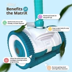 Water TechniX MatriX Conch Automatic Pool Cleaner 12m Hose -Swimming Pool Supplies WaterTechniXEquipmentInfographics 2