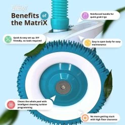Water TechniX MatriX Conch Automatic Pool Cleaner 12m Hose -Swimming Pool Supplies WaterTechniXEquipmentInfographics 4