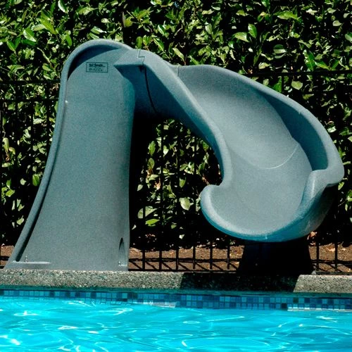 S.R. Smith Cyclone Pool Slide Right Curve Grey 1 S.R. Smith Cyclone Pool Slide Right Curve Grey