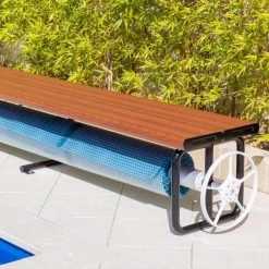 Daisy Under Bench Pool Cover Roller - Standard -Swimming Pool Supplies daisy under bench pool cover roller western red cedar standard 2218 01 a75cc9d8 408d 40f8 b180 0017890855e9