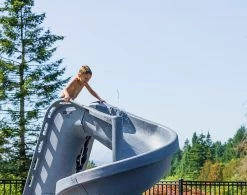 S.R. Smith HeliX2 Pool Slide Grey -Swimming Pool Supplies helix2 pool slide with boy 923x730 1