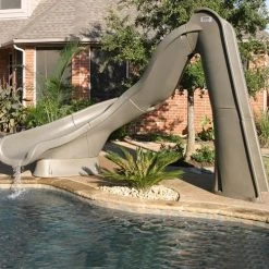 S.R. Smith Turbo Twister Pool Slide Sandstone Left Curve -Swimming Pool Supplies sandstone