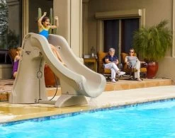 S.R. Smith Slideaway Removable Pool Slide Taupe -Swimming Pool Supplies slideaway pool slide action 923x730 bb1be9e6 2901 45d8 b68f 61a67f7a824c